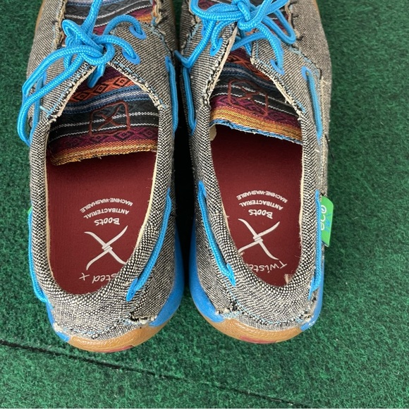 Twisted X Aztec Print Driving Moc Boat Shoes - Picture 9 of 11